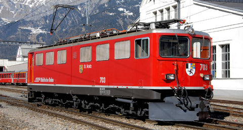 Rhb Ge 6/6II 703 "St.Moritz" rot.