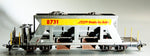 Rhb Fad 8731 Kiestransportwagen grau m. gelbem Band, beladen + gealtert.