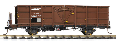 Rhb Fb 8511 Stahlwand-Hochbordwagen rotbraun