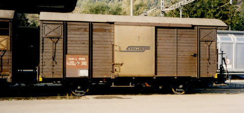 Rhb Gbk-v 5586 ged. Güterwagen  braun