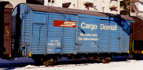 Rhb Gbk-v 5520 ged. Güterwagen  "Cargo Domizil"