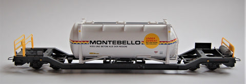 Rhb Sbk-v 7713 Tragwagen mit Zement-Container "Montebello"